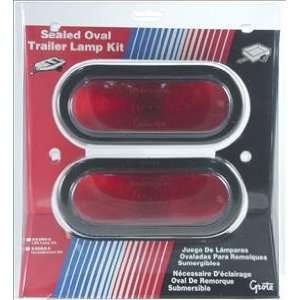 SMALL TRAILER LIGHTING, RED, SEALED OVAL BOAT TRAILER KIT, RETAIL PACK 