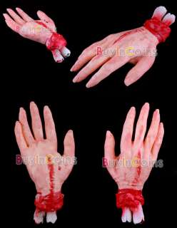   Bloody Cut Human Hand Stump Latex Halloween Decor Props Patry  