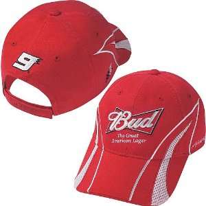   KASEY KAHNE Budweiser PIT CAP Nascar Hat Red Adj