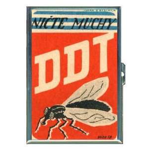 DDT Scary Insect Czech Retro ID Holder Cigarette Case or Wallet Made 