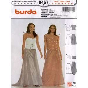    Burda Plus Evening Dress Pattern By The Each Arts, Crafts & Sewing