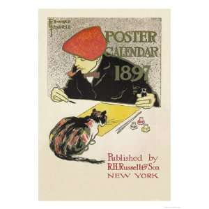  Poster Calendar 1897 Animals Giclee Poster Print by Edward 