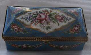 SEVRES PORCELAIN BOX, TRAY GILDED BRONZE ORMOLU 1850S  