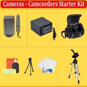  CAMCORDER STARTER KIT WITH REPLACEMENT BATTERY FOR THE JVC 