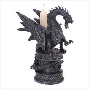  Granite Dragon Candle Holder (S12290 CR)