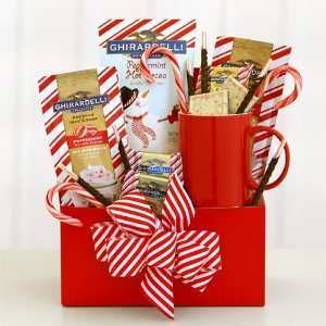 California Delicious Candy Cane Holiday   Chocolate Gift Basket