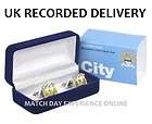 Man City Cufflinks Chrome Crest Gift Boxed OFFICIAL