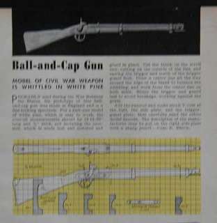 Ball & Cap Gun Wooden Model Civil War rifle HowTo PLANS  