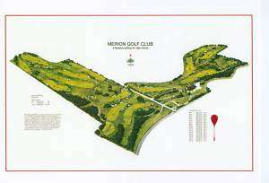 MERION GOLF CLUB 1896   course map print  