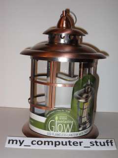 COPPER FINISH LANTERN LED FLAMELESS CANDLE WITH TIMER  