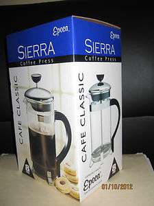 SIERRA Coffee Press Epoca   8 Cup   BRAND NEW 741393162011  