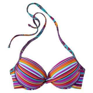   ® Juniors Push Up Swim Top   Multicolor Stripe.Opens in a new window