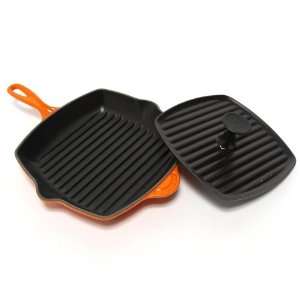 Le Creuset Enameled Cast Iron Panini Press and Skillet Grill 