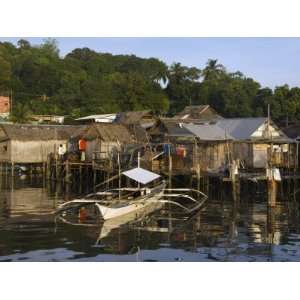 Stilt Houses and Catamaran Fishing Boat, Coron Town, Busuanga Island 