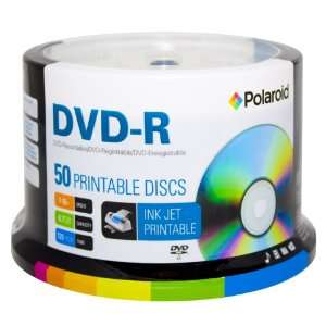   120 Minute 16x White Inkjet Hub Printable Recordable DVD Disc, 50 Pack