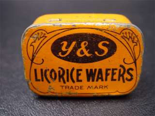 Vintage Y & S Licorice Wafers Acme Can Company Tin  