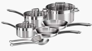 New T fal Elegance 10 pc Stainless Steel Cookware Set  
