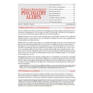 Child & Adolescent Psychiatry Alerts  Magazines