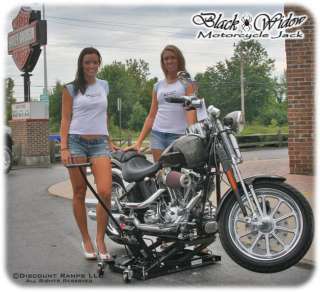 NEW BLACK WIDOW MOTORCYCLE JACK + ATV LIFT STAND COMBO 1500# HOIST (BW 