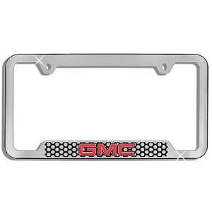  GMC License Plate Frame, Chrome Finish Plastic Cutout 