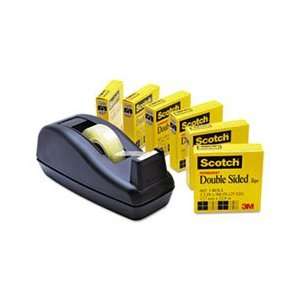  665 Double Sided Tape with C40 Dispenser, 1/2 x 900, 6 Clear 