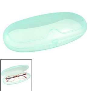   Portable Hard Plastic Eye Glasses Clear Cyan Sunglasses Case Box