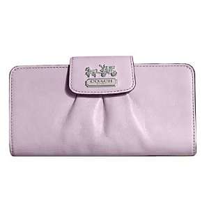   COACH Madison Leather Slim Envelope Lavender Wallet 