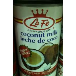 Coconut Milk   Leche de Coco   La Fe   14 Oz Can  Grocery 