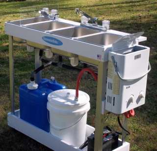   Concession 3 Compartment Hot Water Large Basin Hand Washing  