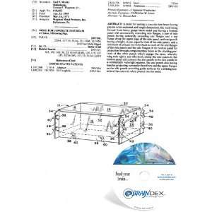    NEW Patent CD for MOLD FOR CONCRETE TEST BEAM 