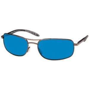   Del Mar Seven Mile Satin Gunmetal/Costa 400 Blue Mirror Sunglasses