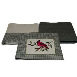    Cardinal Holly Kitchen Dish Towels Country Set/3