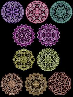 Exotic Lace Doilies Machine Embroidery Designs 4x4 CD  