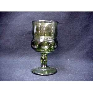   WATER GOBLET, 5 3/4 COLOR CROWN (AVOCADO GREEN) 