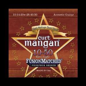  Curt Mangan Fusion Matched Phosphor Bronze Acoustic Strings 