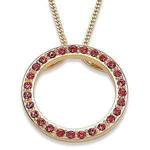   Crystal Birthstone Circle Pendant   Personalized Jewelry Jewelry