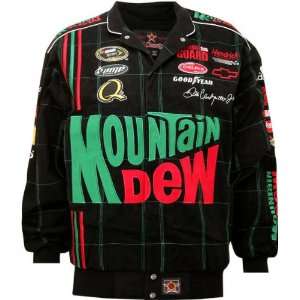  Dale Earnhardt Jr. Mountain Dew Black Twill Jacket Sports 