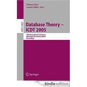 Database Theory   ICDT 2005 10th International Conference, Edinburgh 