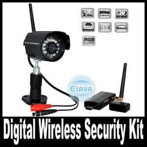   Wireless Security Kit Video Camera USB Receiver DVR CCTV System  