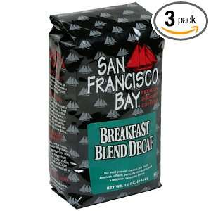 San Francisco Bay Premium Gourmet Coffee, Decaf Breakfast Blend, 12 
