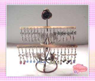   Tier Copper Metal Earring Holder~Stand~Organizer~Jewelry Tree Display
