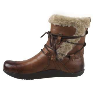 Earth Shoes Womens Fur Boots Central Too Almond Tumble Aniline Vintage 
