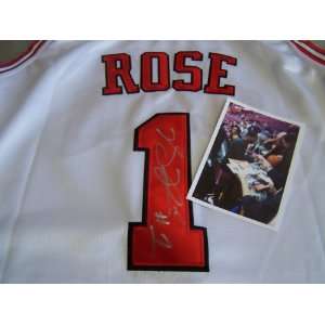  Derrick Rose Signed Autographed Basketball Jersey Chicago 