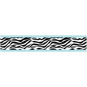 Turquoise Funky Zebra Baby, Kids and Teens Wall Paper Border by JoJo 