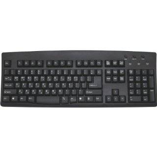  Black Korean English Computer Keyboard   Black Keys White 