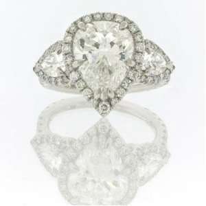  5.72ct Pear Shape Diamond Engagement Anniversary Ring 