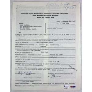 Andy Kaufman Signed Authentic 1977 Snl Contract Psa/dna   New Arrivals