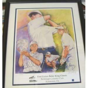 Annika Sorenstam/Betsy King Autographed Lithograph  Sports 