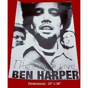 BEN HARPER The Will To Live 24x36 Poster