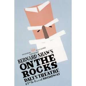  On the Rocks by Bernard Shaw   Poster by Ben Lassen (12x18 